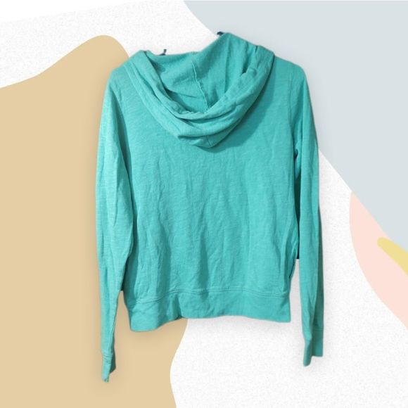 VICTORIA'S SECRET • LOVE PINK • Light Green Hooded Sweatshirt - Picture 2 of 4